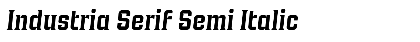 Industria Serif Semi Italic image